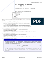 3I-IN9: Structures de Donn Ees TD - 3 1 Recherche D'une Valeur Dans Un Tableau Non-Tri e