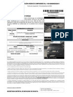 NOTIFICACIÓN ORDEN DE COMPARENDO No. 11001000000035525411: Descripción Información de La Infracción Código Infracción