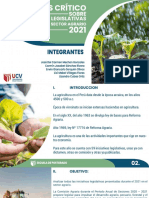 Análisis Crítico Sobre Iniciativas Legislativas en El Ámbito Del Sector Agrario - 2021