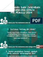 Pertanyaan Dan Jawaban Tes Wawancara PPK 2024