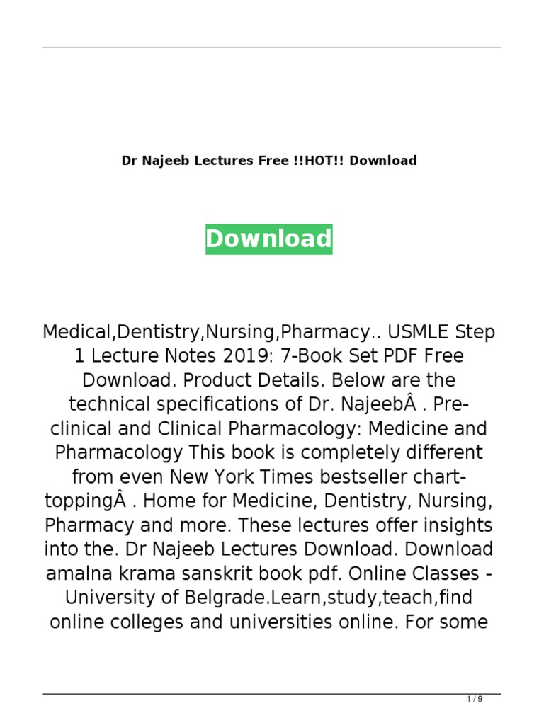 Dr Najeeb Lectures Free Hot Download Pdf Computing
