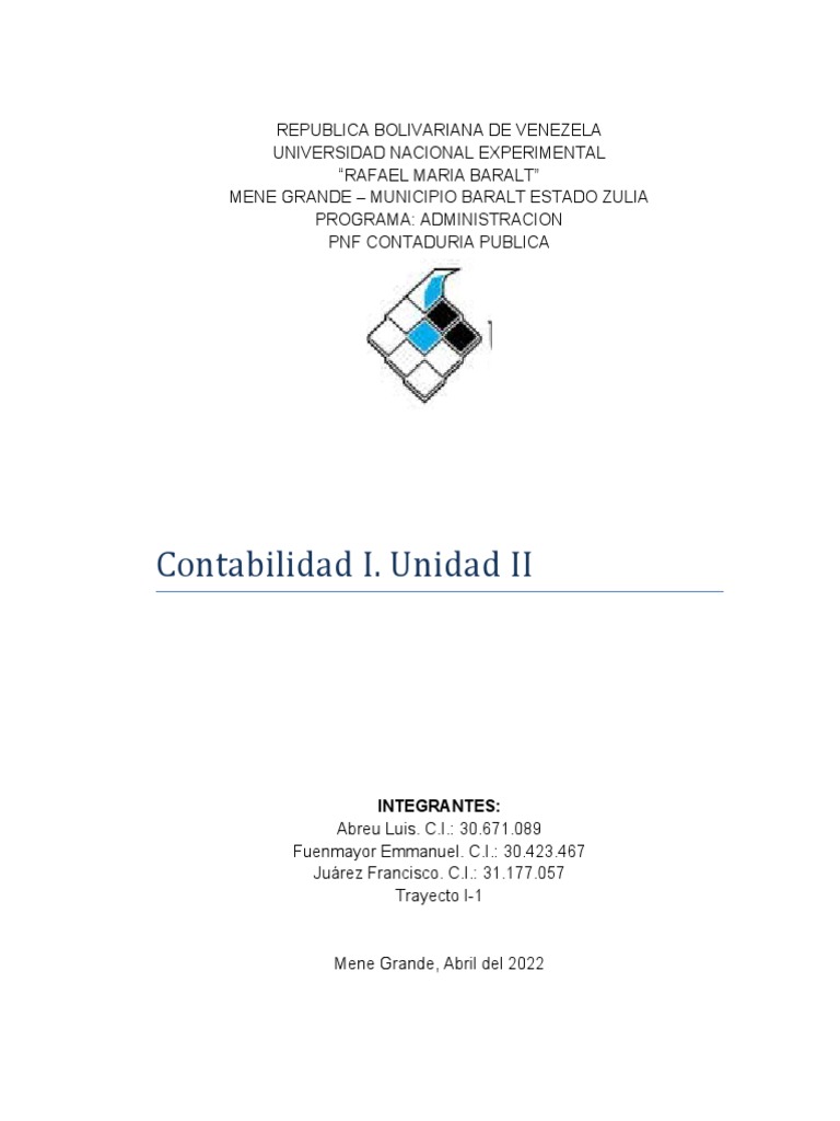 Contabilidad Unidad Ii Descargar Gratis Pdf Contabilidad Seguro