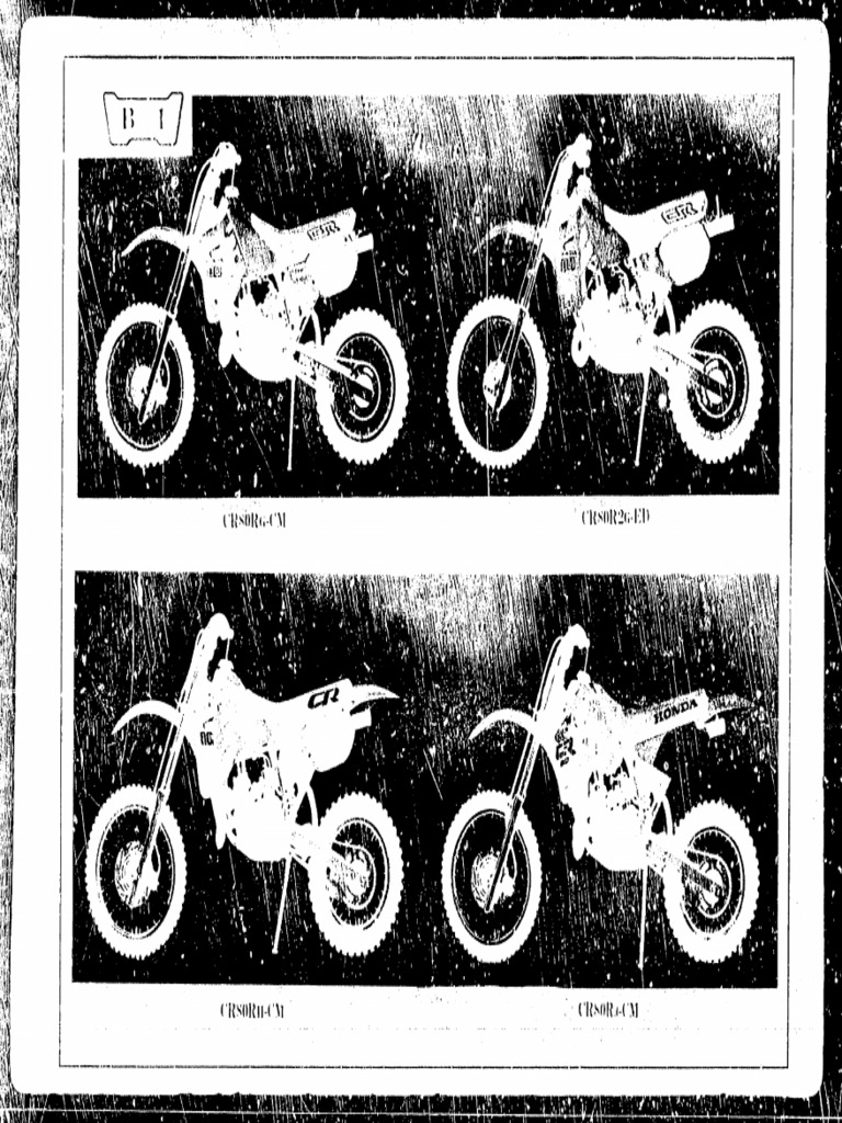 Honda CR80 CR85 Service & Repair Manual 1995-2007 - Paper, CR80R CR85R