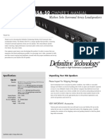 Definitive Technology SSA50 - Manual - 12309 - Read