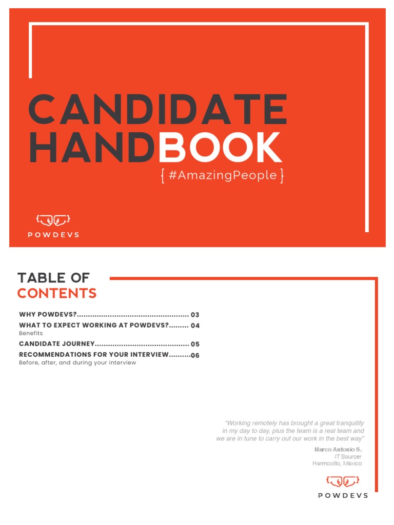 CANDIDATE HANDBOOK PDF Communication