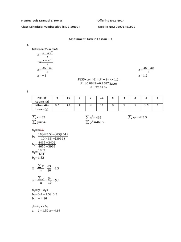 roxas-class-schedule-and-regression-analysis-pdf-units-of