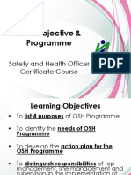 NIOSH SHO 09-OSH Objective Programme