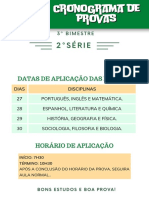 2 - Cronograma e Conteúdos de Provas