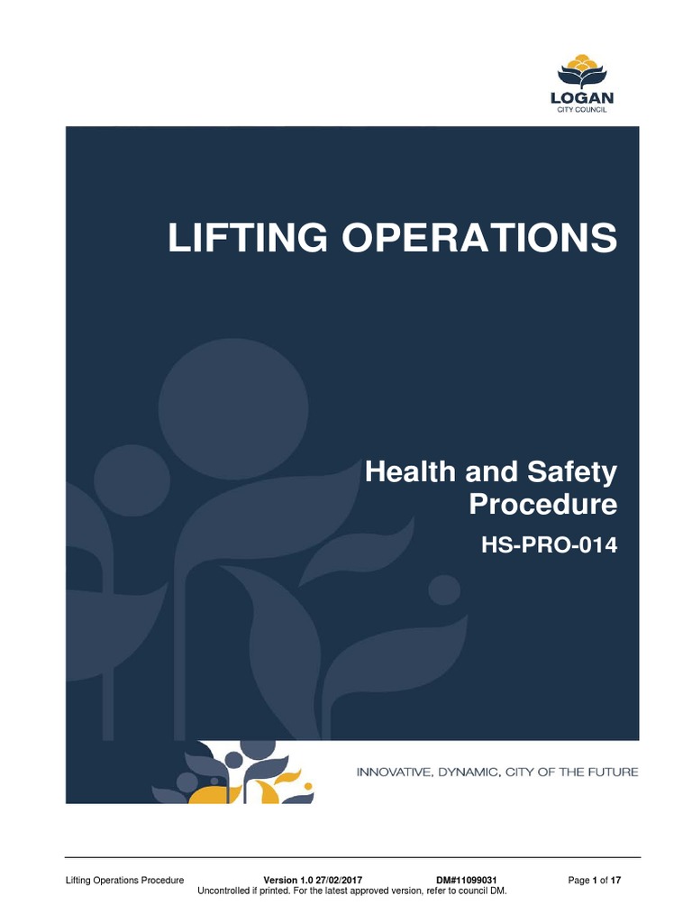LCC DOCS 11099031 v1 HS PRO 014 Lifting Operations Procedure PDF