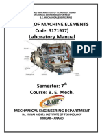 Design of machine elements lab manual