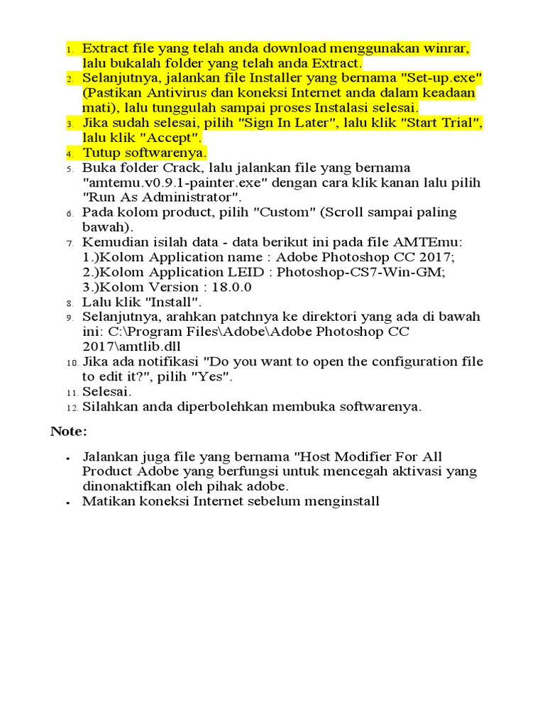 Petunjuk install pdf teknologi rekayasa