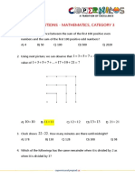 Sample Questions Mathematics Category 3