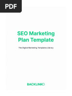 Seo Marketing Plan Template