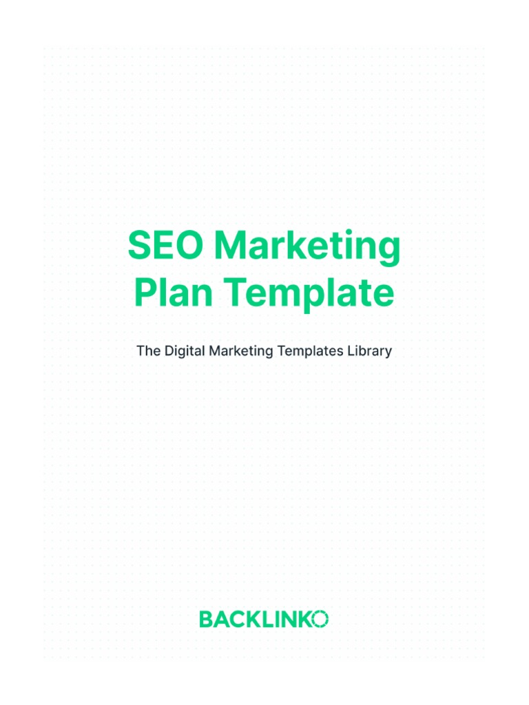 Seo Marketing Plan Template Download Free PDF Search Engine