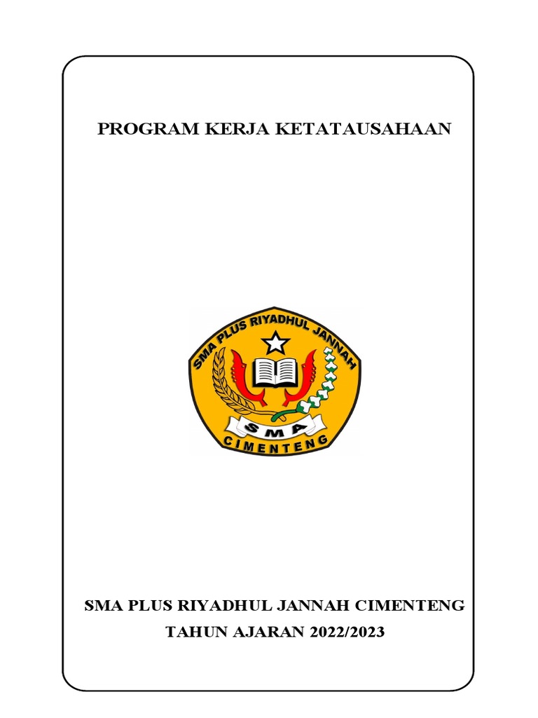Program Kerja Tu Sma | PDF | Karier & Perkembangan