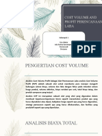 Cost-Volume Dan Profit Analysis Dan Perencanaan Laba (Profit Planning)