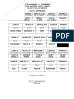 Rol de Aseo Sept. Quinto y Sexto Grado 22-23