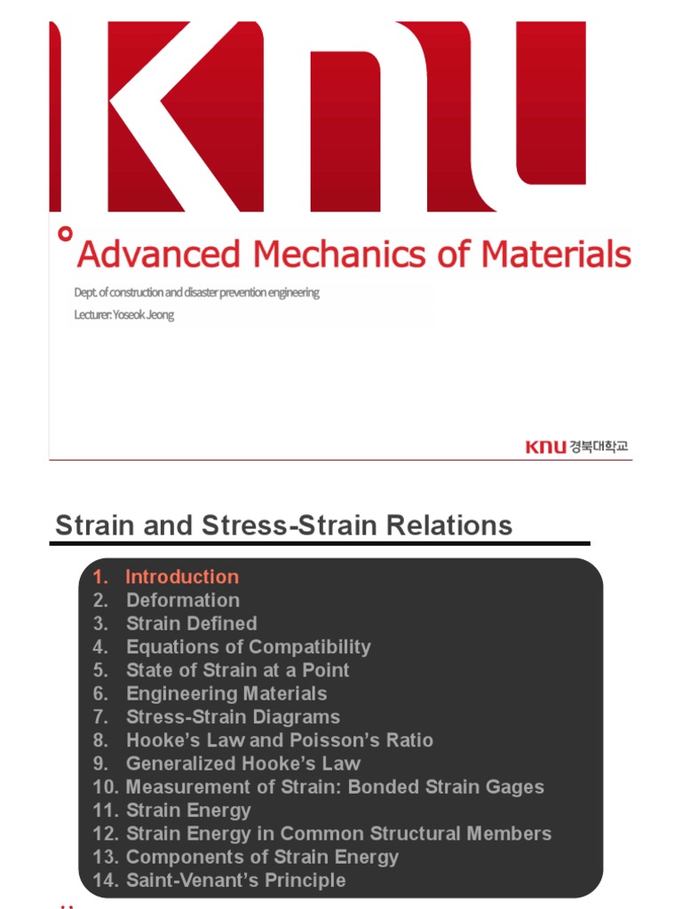 02 Strain and Stress-Strain Relations | PDF | Deformation (Engineering ...