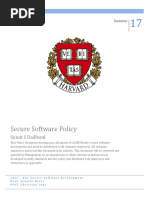 Secure Software Development Policy