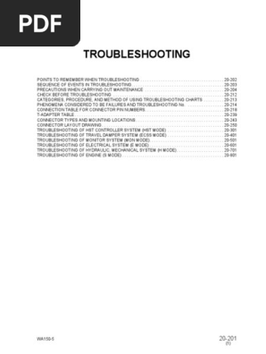 WA150-5 SEBM033805 Troubleshooting | PDF | Electrical