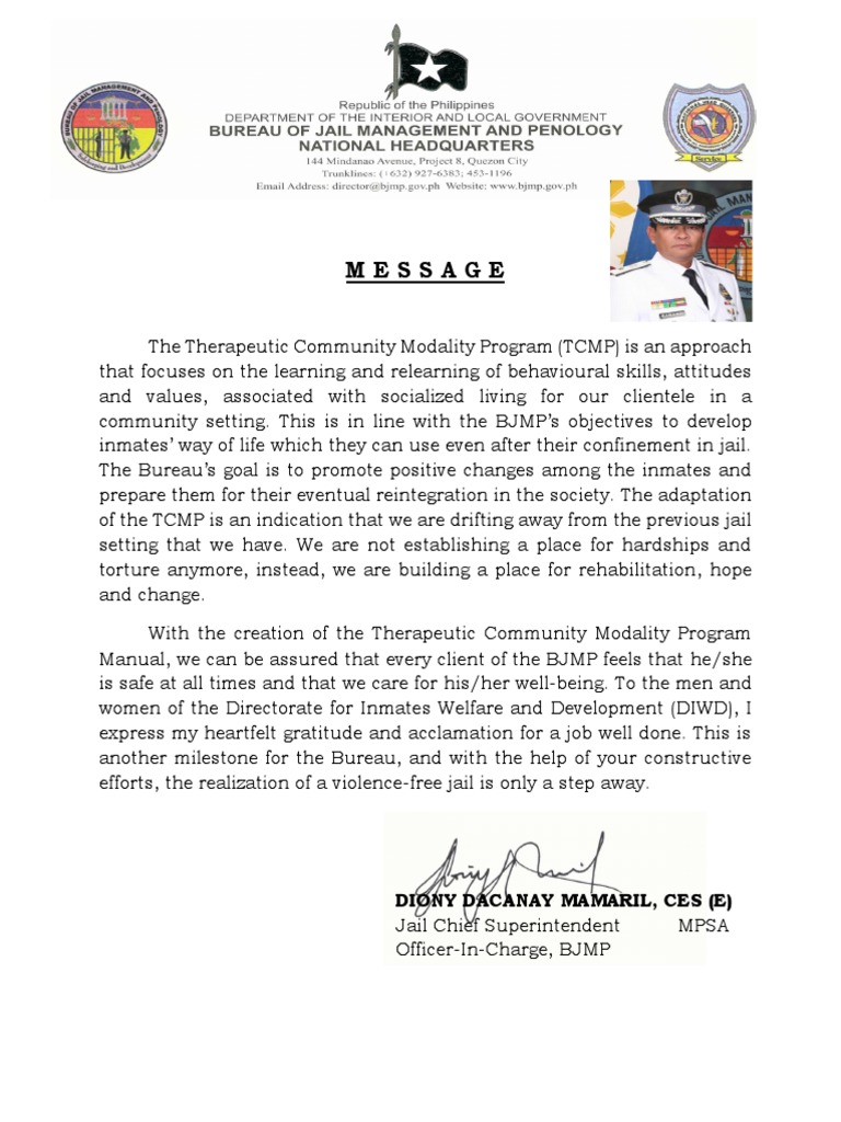 TCMP Manual | PDF | Psychotherapy | Prison