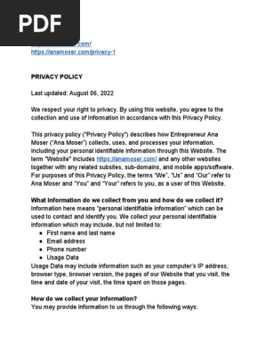 privacy policy