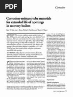 Corrosion-Resistant Tube Materials