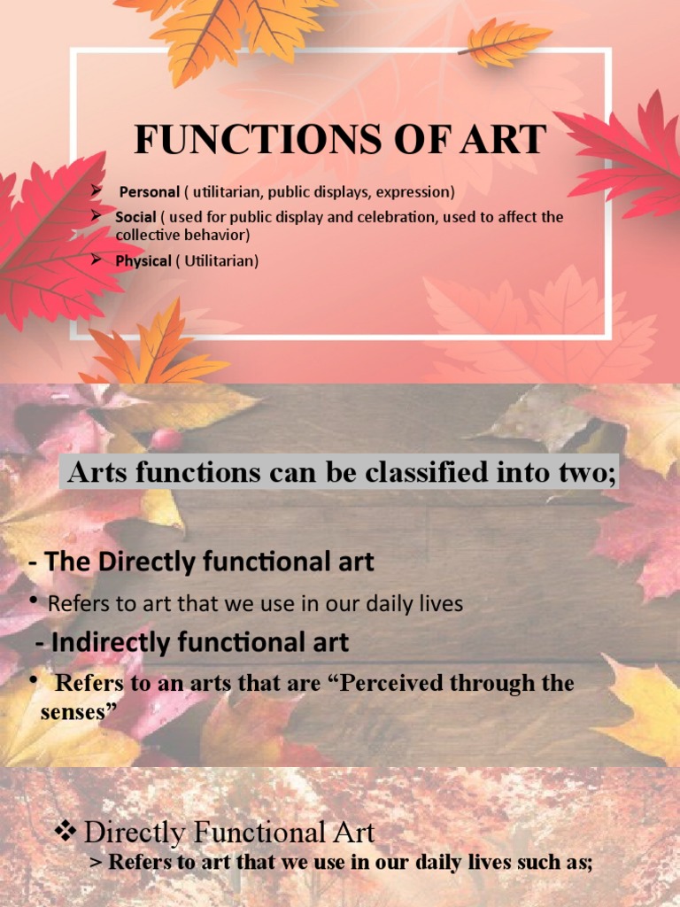 Functions of Art: Personal, Social, Physical | PDF | Social Science