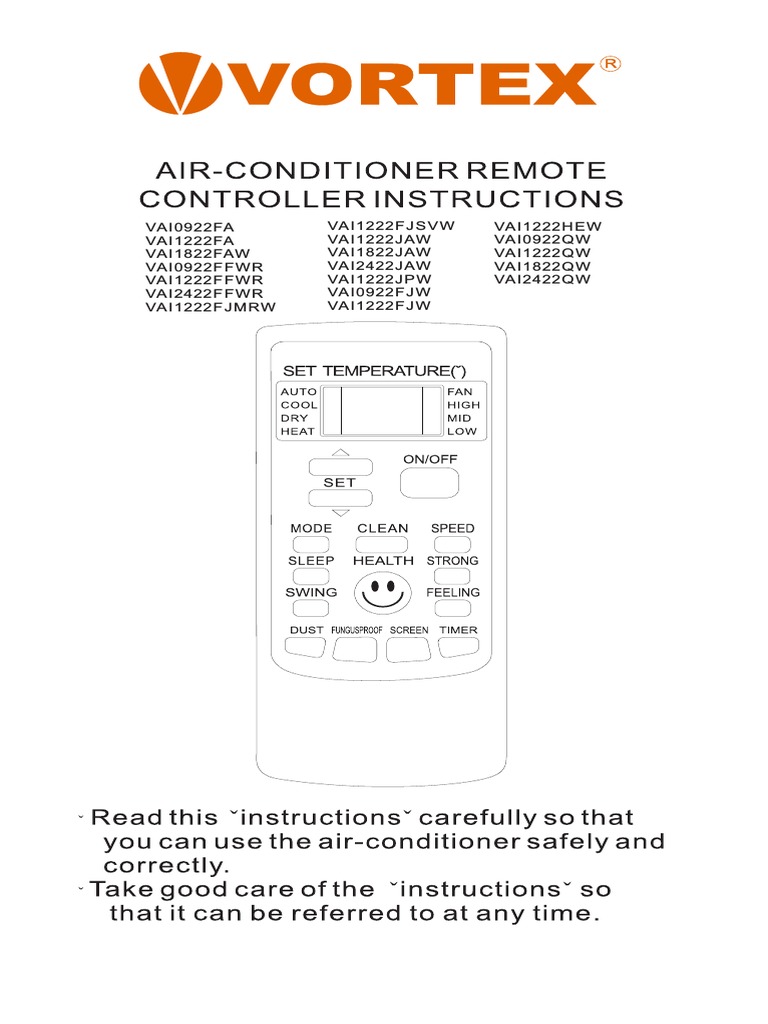 Manual Utilizare Telecomanda VORTEX26 | PDF
