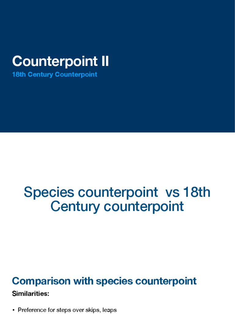 18th Century Counterpoint Techniques | PDF