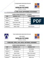 Jadual Menu Minum Petang 2022