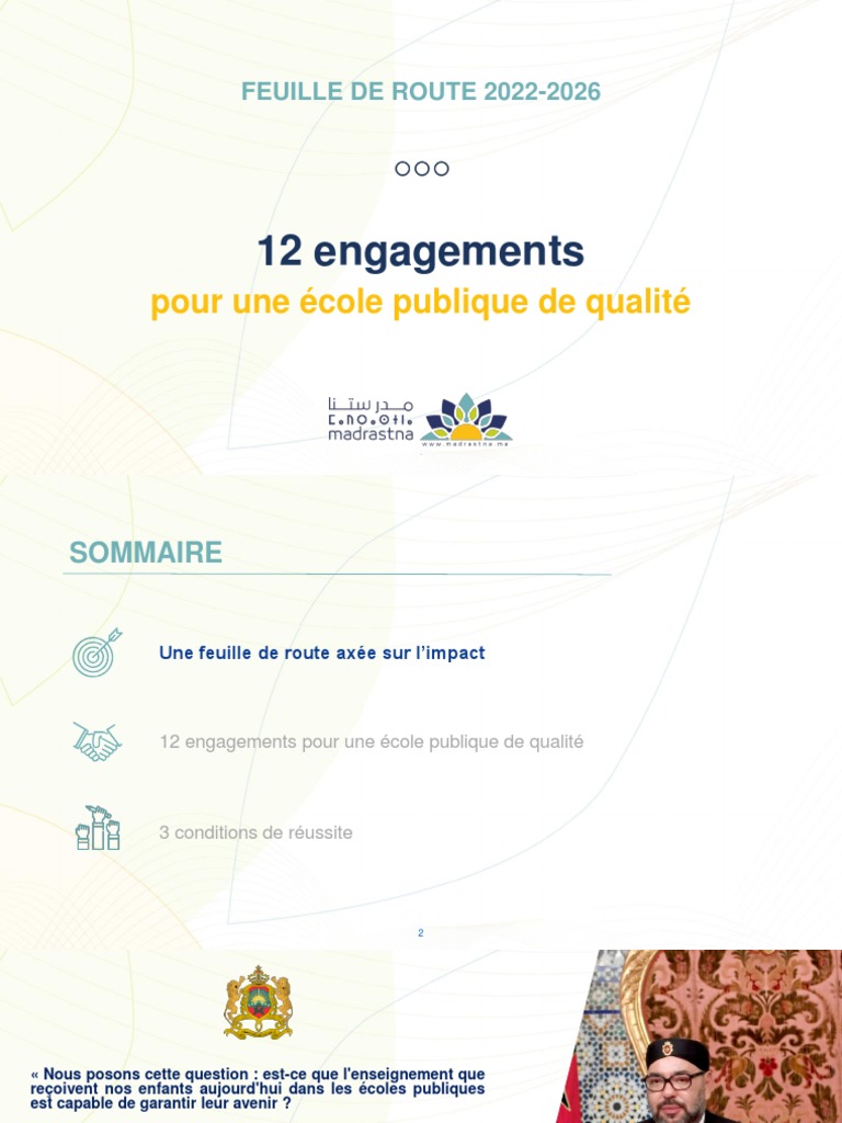 Feuille de route 2022-2026 pour l'éducation | PDF | Pédagogie | Enseignants