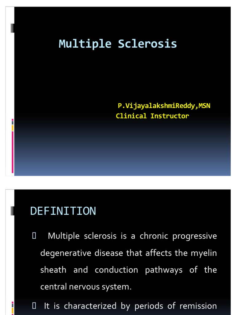 Multiple Sclerosis Multiple Sclerosis Urinary Incontinence