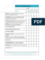 Essay Checklist