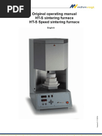 Original Operating Manual HT-S Sintering Furnace HT-S Speed Sintering Furnace