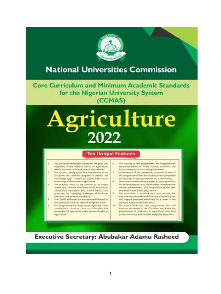 Agriculture CCMAS | PDF | Curriculum | University