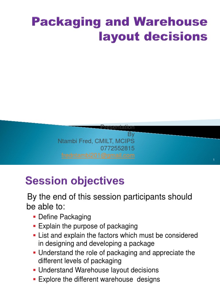 1 SC Logistics Packaging and Warehouse Layout Decisions PDF