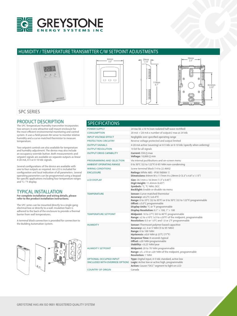 HSPC05V05S (Room Temp & Humd) PDF Rectifier Electrical Engineering
