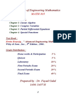 MATH 315 Engineering Mathematics Lectures