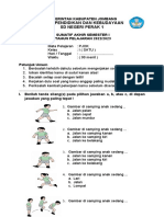 Soal Sas Pjok Kls 1 SM 1