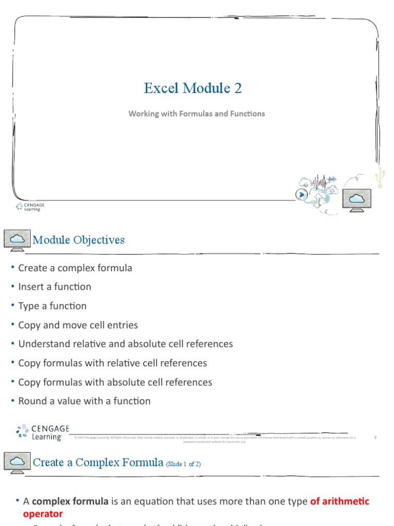 Excel Module 2 PPT Presentation | PDF | Function (Mathematics ...