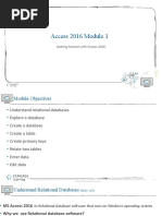 Access 2016 Module 1 PPT Presentation