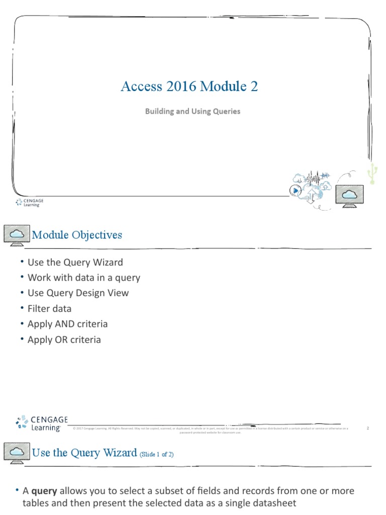 Access 2016 Module 2 PPT Presentation | PDF | Sql | Computer Science
