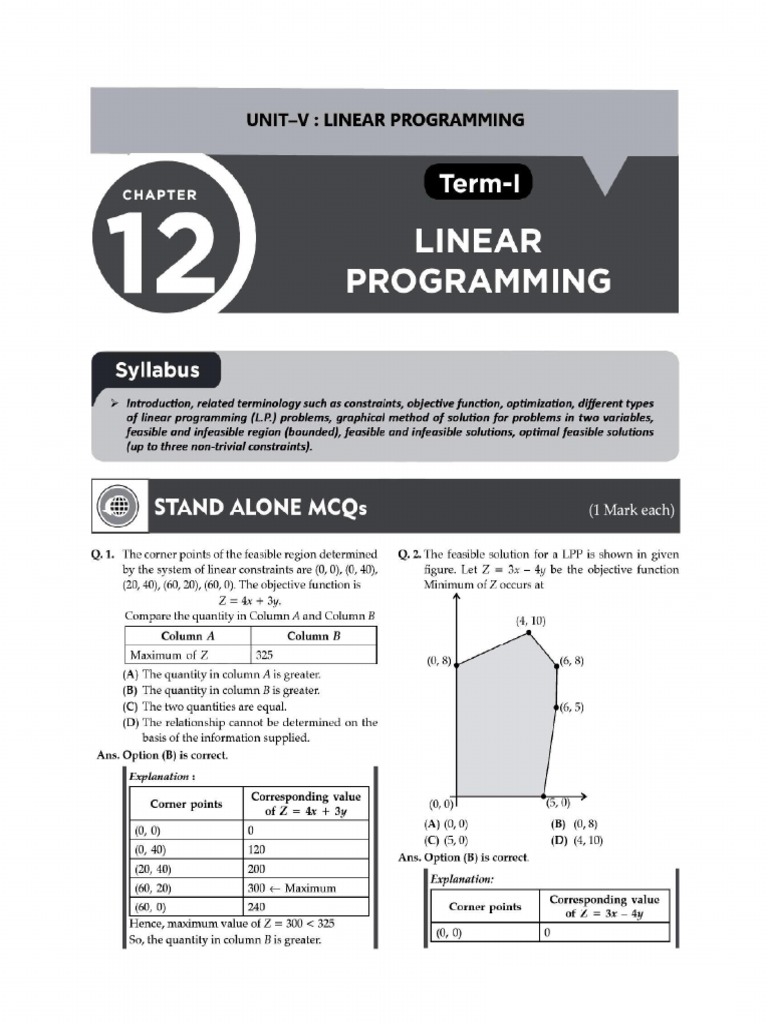 12 Linear Programing | PDF
