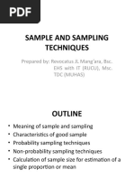 Sample and Sampling Technique