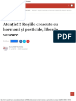 Atenţie!!! Roşiile Crescute Cu Hormoni Şi Pesticide, Liber La Vanzare