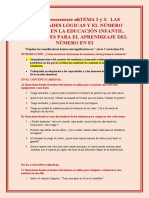 Tema 2 y 3 Las Actividades Lógicas en Ei. Situaciones de Aprendizaje en Ei