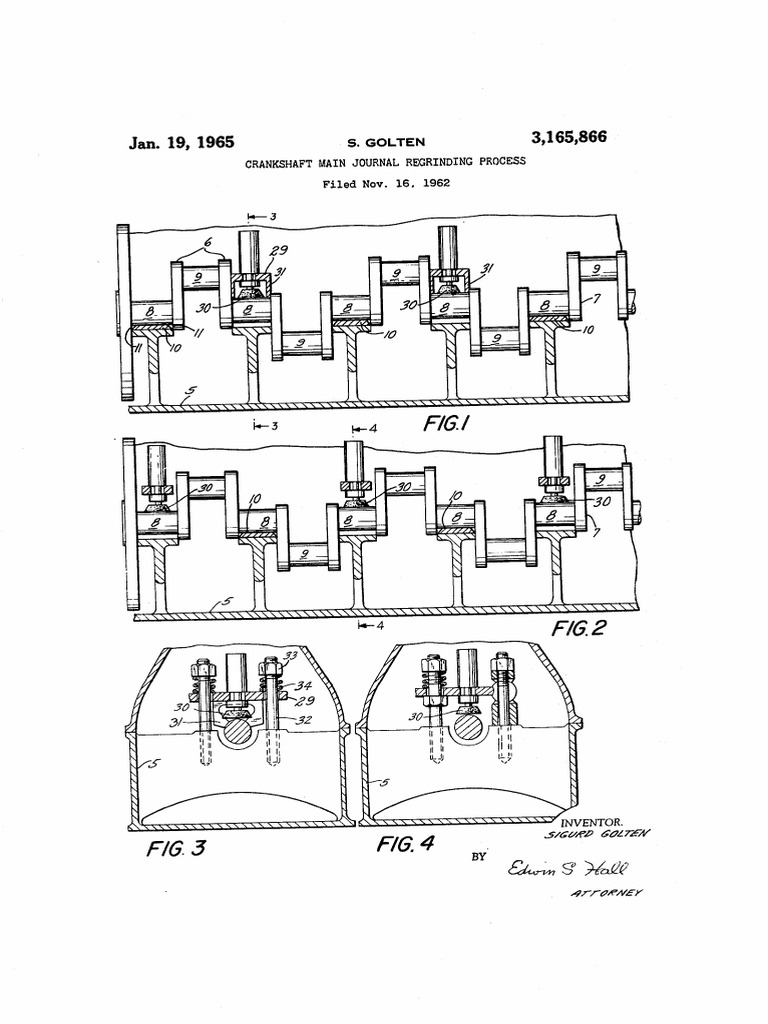 patentUS3165866Crankshaft Main Journal Regrinding Process PDF Vehicle Technology