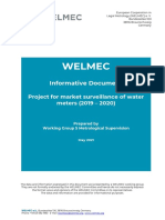 WELMEC Project for Market Surveillance of Water Meters 2019-2020