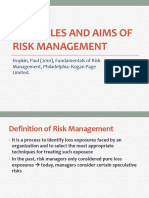 Chapter 2 - Principles and Aims of Risk Management